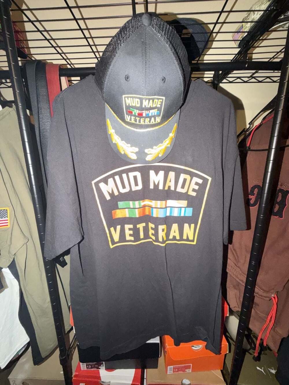 MudMade Veteran T-Shirt + Hat Bundle – Men’s XL